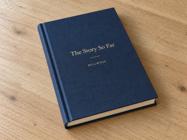 Signature Story navy clothbound memoir